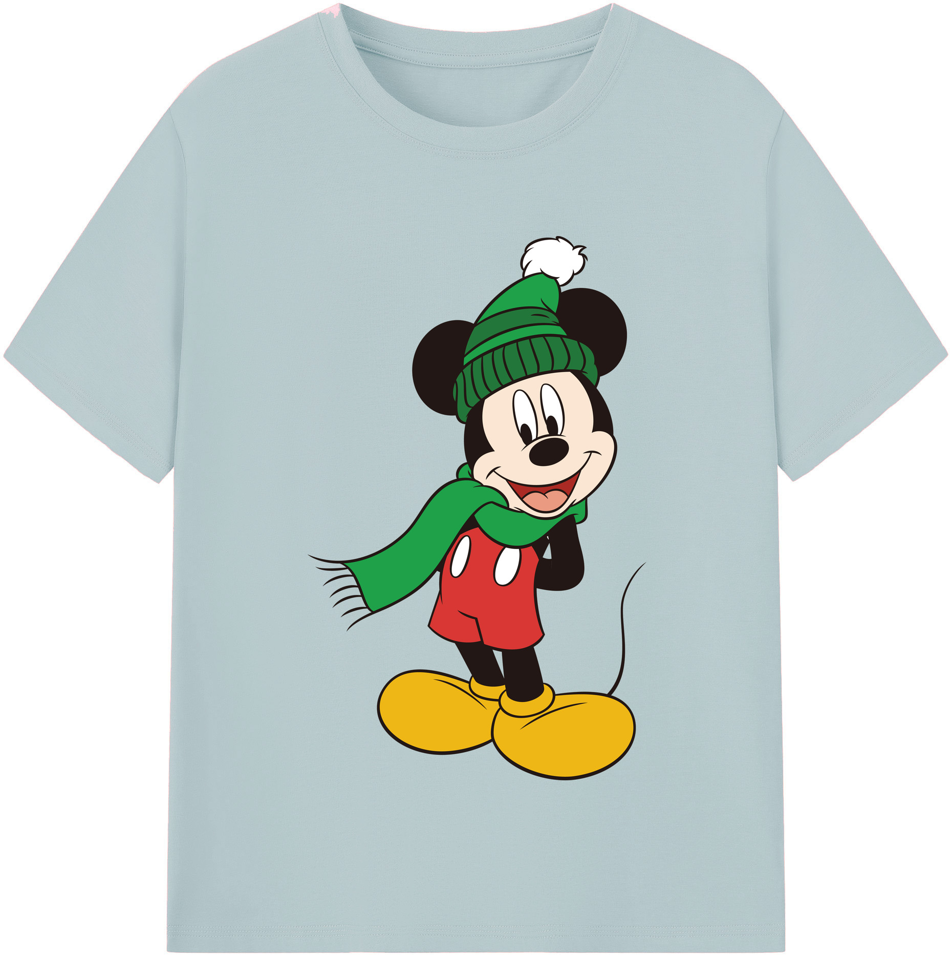 （画像用） ミッキーマウス Mickey Mouse 綿100％半袖Tシャツ（フロントプリント）